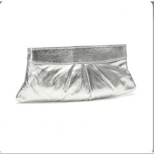 Lauren Merkin Louise clutch in metallic silver